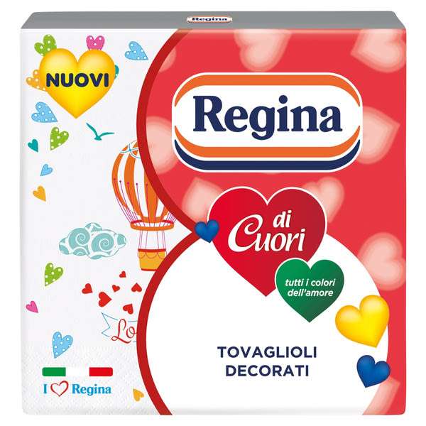 Regina Di Cuori szalvéta 33x33 cm, 3 rétegű - 100 g