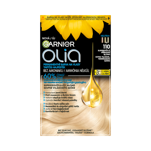Garnier Olia tartós hajfesték /110 extra világos természetes szőke - 1 db