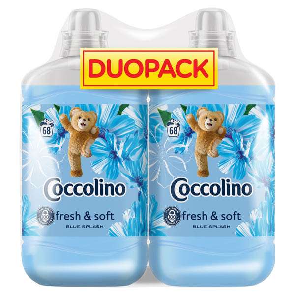 Coccolino Fresh & Soft Blue Splash öblítőkoncentrátum 68 mosás 2x1700 ml - 3400 ml