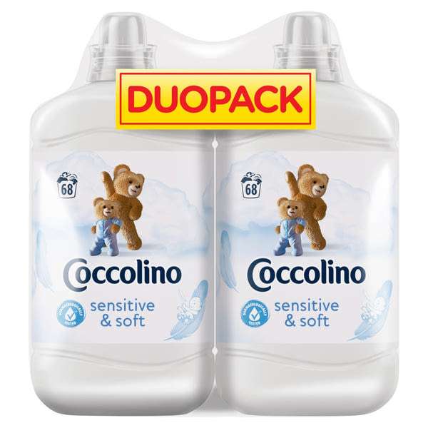 Coccolino Sensitive & Soft öblítőkoncentrátum 68 mosás 2x1700 ml - 3400 ml
