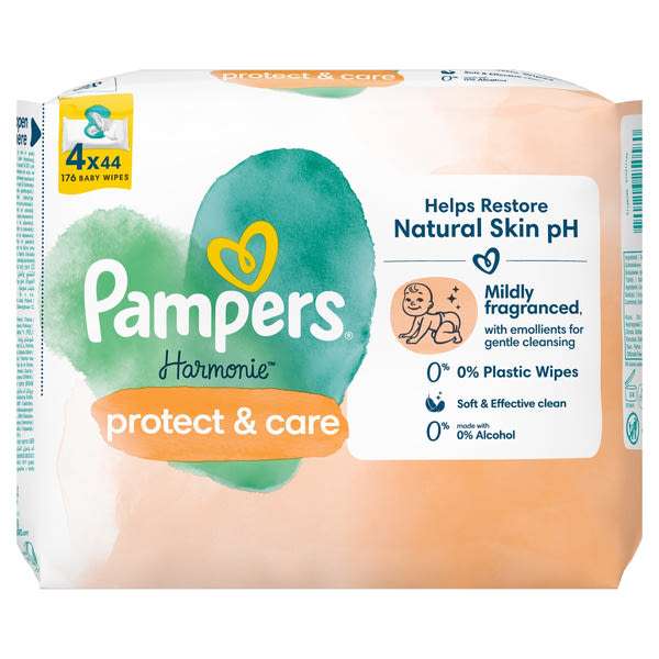 Pampers Harmonie Protect & Care nedves törlőkendő 4x44 db - 176 db