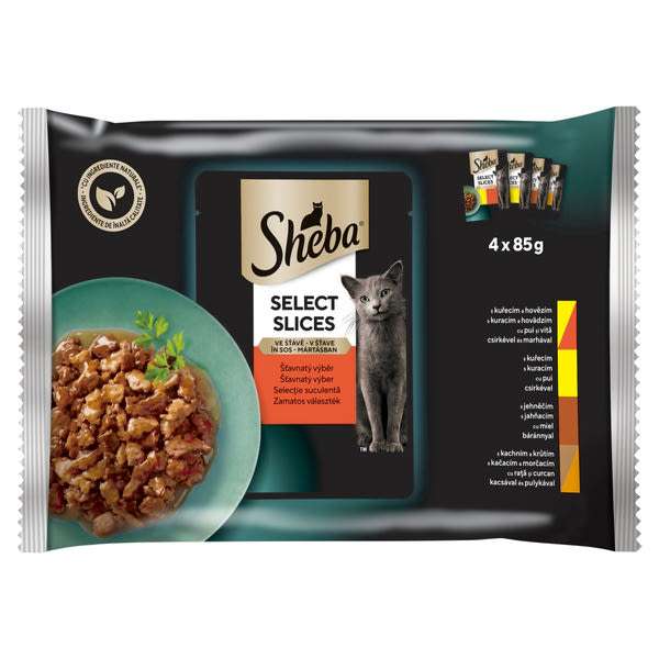 Sheba Select Slices alutasak felnőtt macskáknak 4x85 g - 340 g