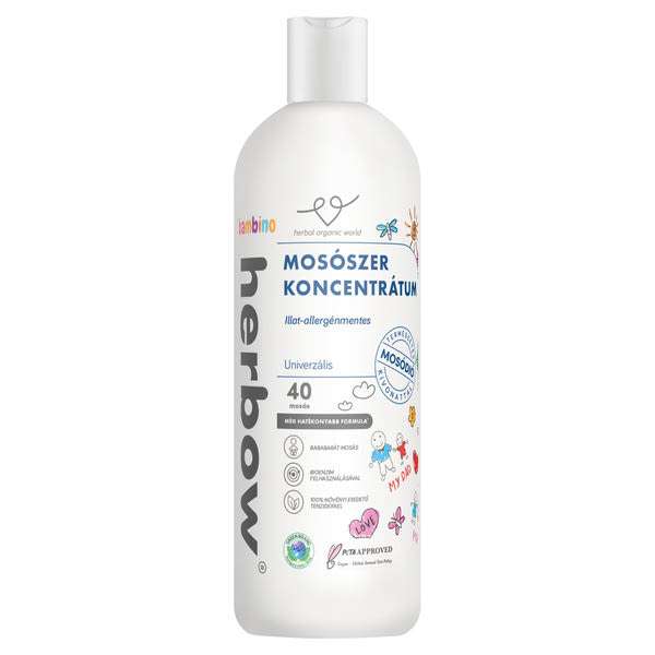 Herbow Bambino illat-allergénmentes univerzális mosószer koncentrátum - 1000 ml