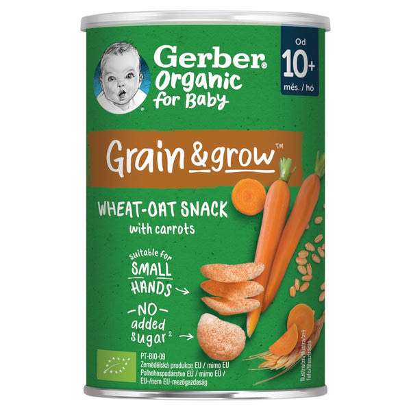 Gerber bio sárgarépás bio búza- és zabsnack 10 hónapos kortól - 35 g