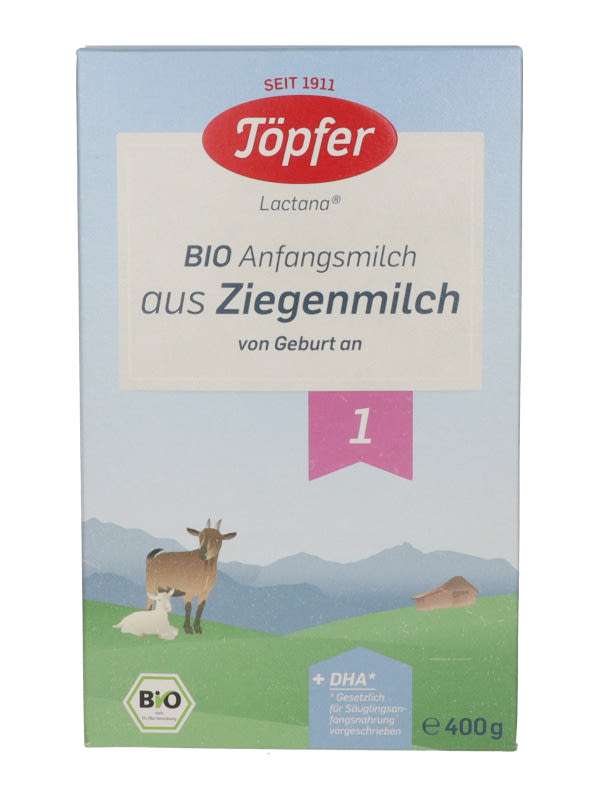 Töpfer Bio 1 Kecsketej alapú anyatej-helyettesítő tápszer újszülött kortól - 500 g