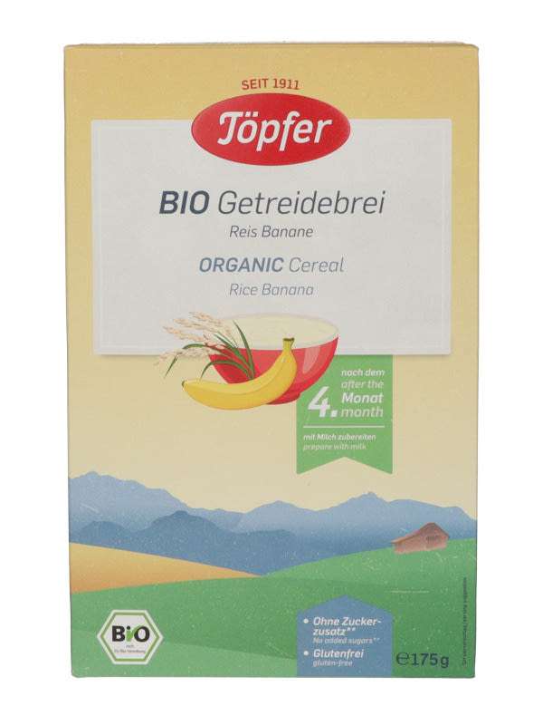 Töpfer Bio agluténmentes gabonapép banánnal 4,5 hónapos kortól - 175 g