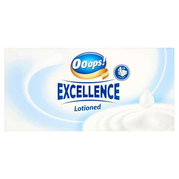 Ooops! Excellence Lotion papír zsebkendő 4 rétegű - 80 db