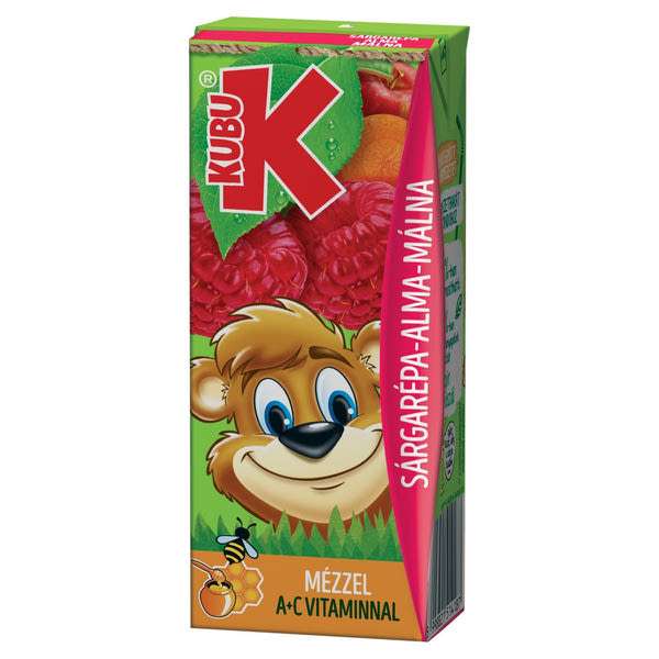 Kubu sárgarépa - alma - málna ital mézzel, vitaminokkal - 200 ml