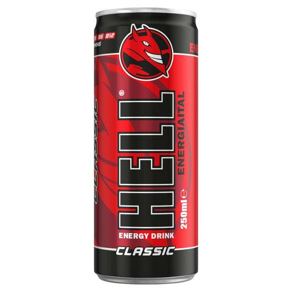 HELL Classic tuttifruttiízű, koffeintartalmú, szénsavas, alkoholmentes ital 250 ml