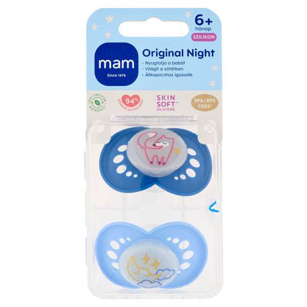 MAM Original Night szilikon alvócumi 6 hónapos kortól - 2 db