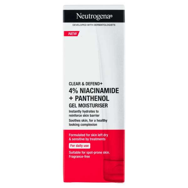 Neutrogena Clear&Defend 4%niacinamid hidratáló gél pattanások ellen - 50 ml