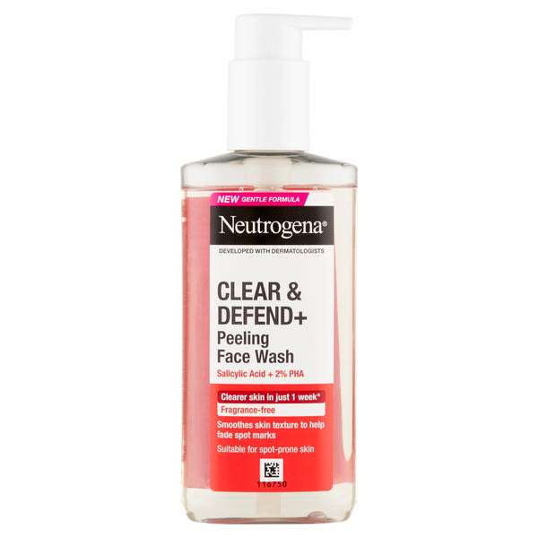 Neutrogena Clear&Defend arclemosó gél pattanások ellen - 200 ml