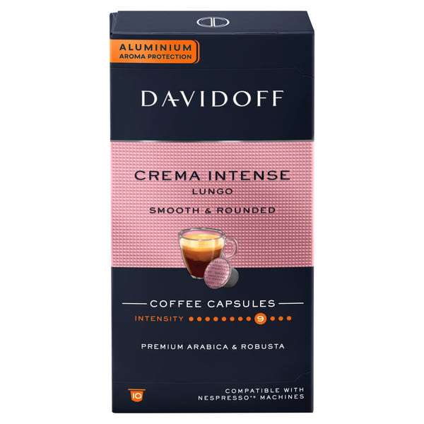 Davidoff Crema Intense Lungo Nesspresso kávékapszula - 10 db