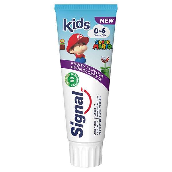 Signal Kids Super Mario gyümölcsös ízű fogkrém 0-6 év - 75 ml