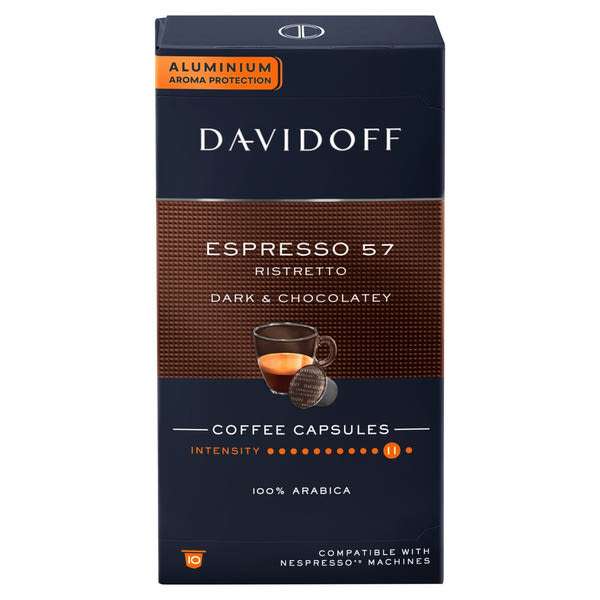 Davidoff Espresso 57 Ristretto Dark & Chocolatey kávékapszula - 10 db