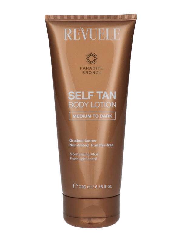 Revuele önbarnító testápoló közepes-sötét bőrtónusra 200 ml
