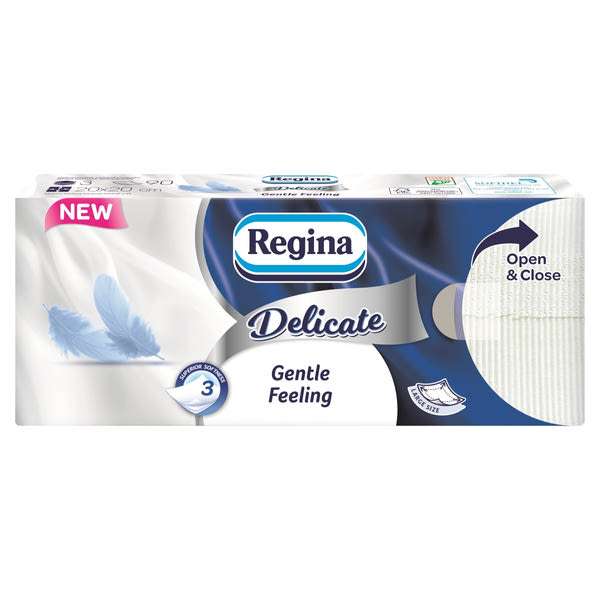 Regina Delicate Gentle papírzsebkendő 3 rétegű - 90 db