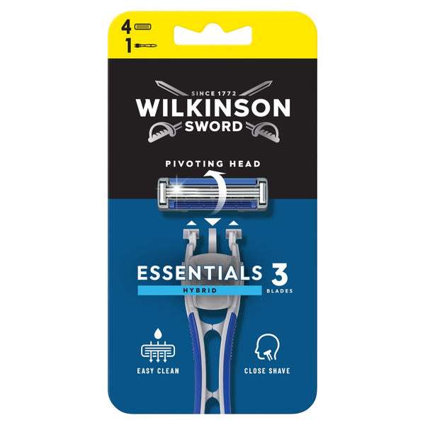 Wilkinson Essential Hybrid borotva készülék 4 betéttel - 1 db