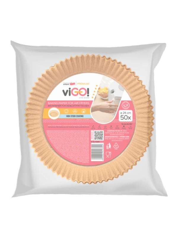 viGO! Sütőpapír Air-fryerhez 24 cm - 50 db