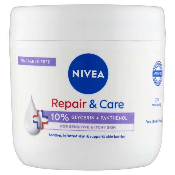NIVEA Repair & Care illatmentes krém érzékeny bőrre - 400 ml