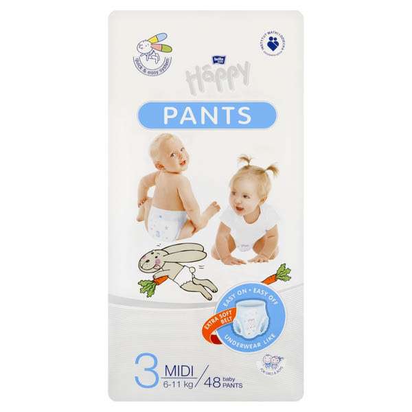Bella Baby Happy Midi bugyipelenka, 3-es méret 6kg - 11kg - 48 db
