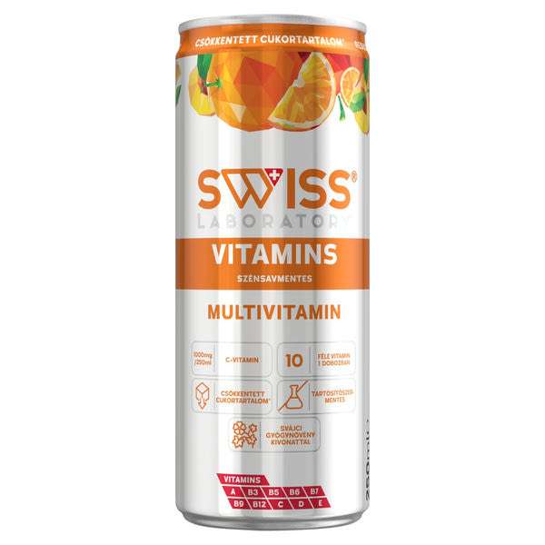 Swiss Laboratory Multivitamin vegyes gyümölcsízű szénsavmentes ital - 250 ml