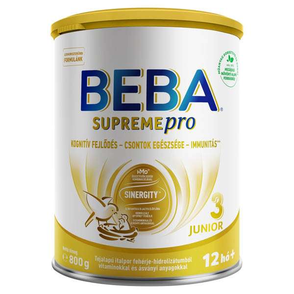 Beba Supremepro 3 Junior tejalapú italpor fehérje-hidrolizátumból vitaminokkal és ásványi anyagokkal - 800 g
