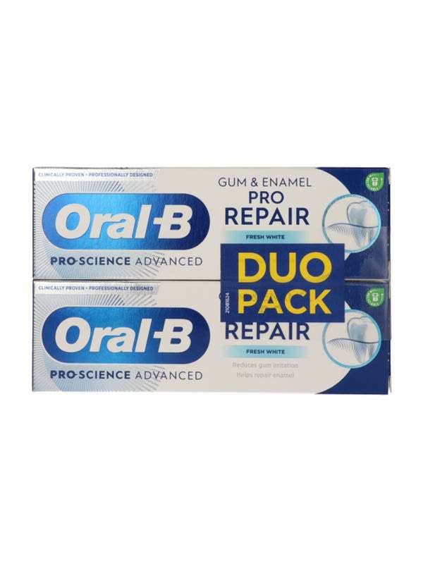 Oral-B Professional Gum & Enamel Pro-Science Advanced Fresh White fogkrém 2x75 ml - 150 ml