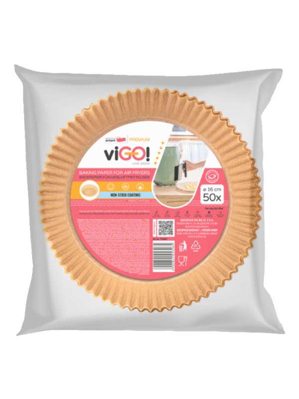 viGO! Sütőpapír Air Fryerhez 16 cm - 50 db