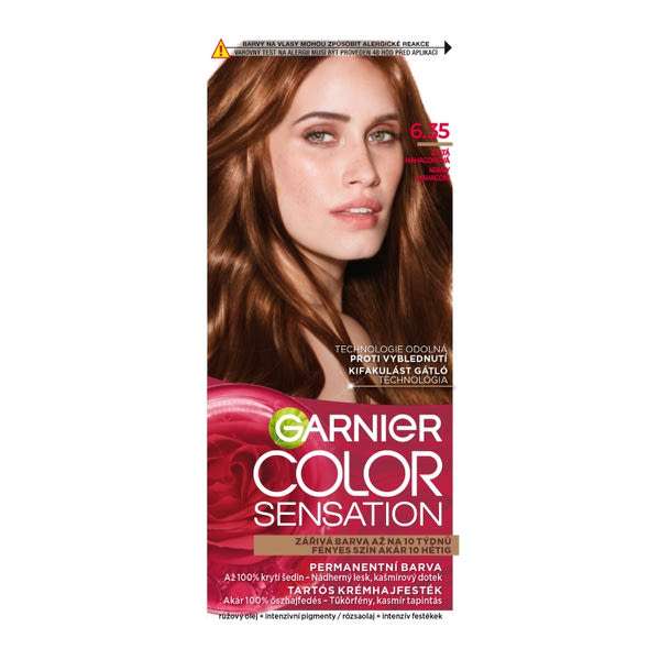 Garnier Color Sensation tartós hajfesték /6.35 arany mahagóni - 1 db