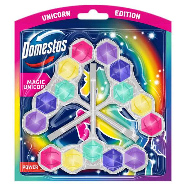 Domestos Power 5 Magic Unicorn WC illatosító 3x50 g - 150 g