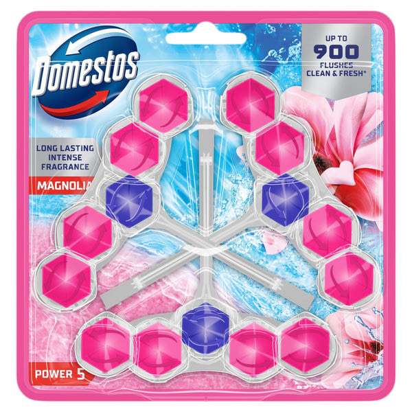 Domestos Power 5 Magnolia WC illatosító 3x50 g - 150 g