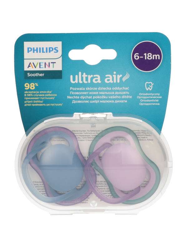 Avent Ultra Air játszócumi 6-18 hónapos korig /lány - 2 db