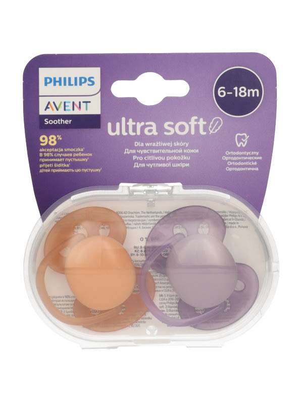 Avent Ultra Soft játszócumi 6-18 hónapos korig /lány - 2 db