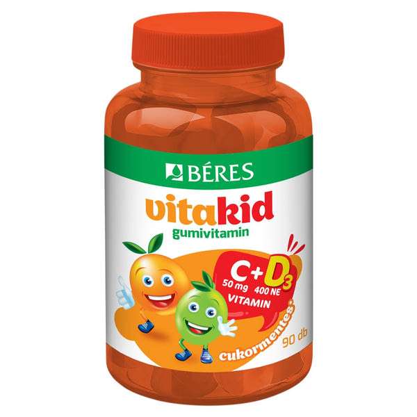 Béres VitaKid C+D₃-vitamin gumivitamin - 90 db