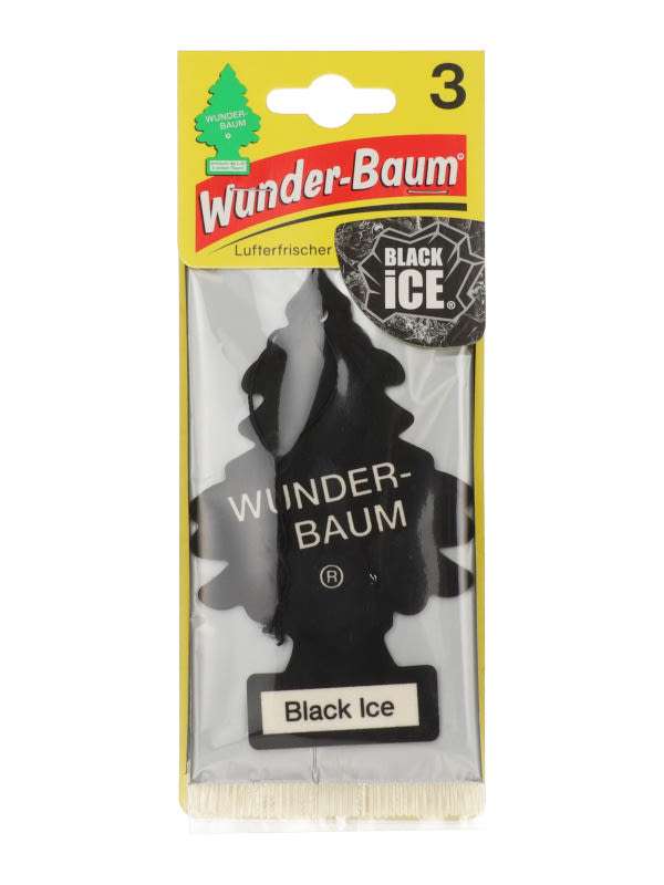 Wunderbaum Black Ice illatosító - 3 db