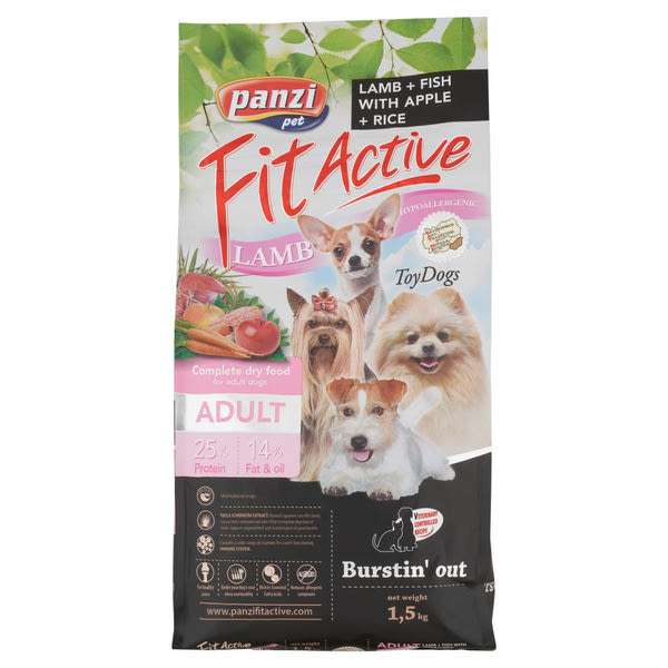 FitActive Toy Dogs szárazeledel felnőtt kutyáknak báránnyal és almával - 1500 g