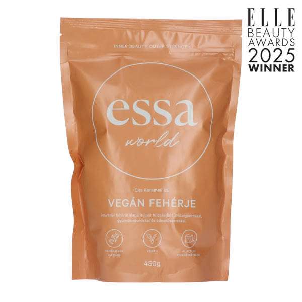 Essa World Vegán fehérje sós karamell izű - 450 g