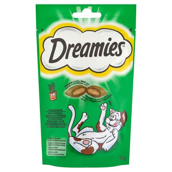 Dreamies kiegészítő macskaeledel felnőtt macskák és 8 hetesnél idősebb kölykök számára-  60 g