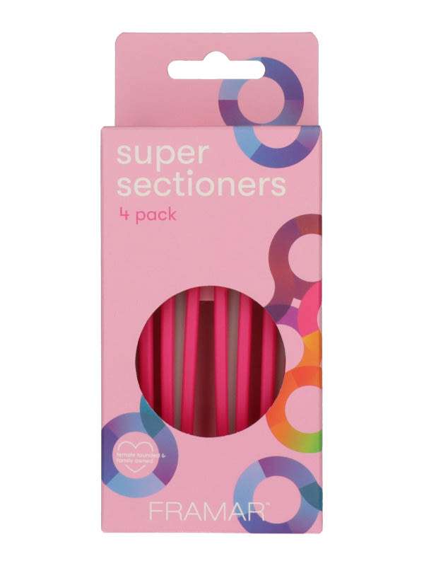 Framar szilikon szalagos hajcsipesz /rózsaszín - 4 db