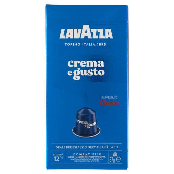 Lavazza Crema e Gusto Classico Nespresso kapszulás pörkölt kávé-  10 db