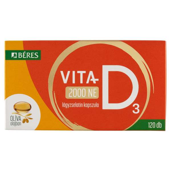 Béres Vita-D₃ 2000 NE lágyzselatin kapszula - 120 db
