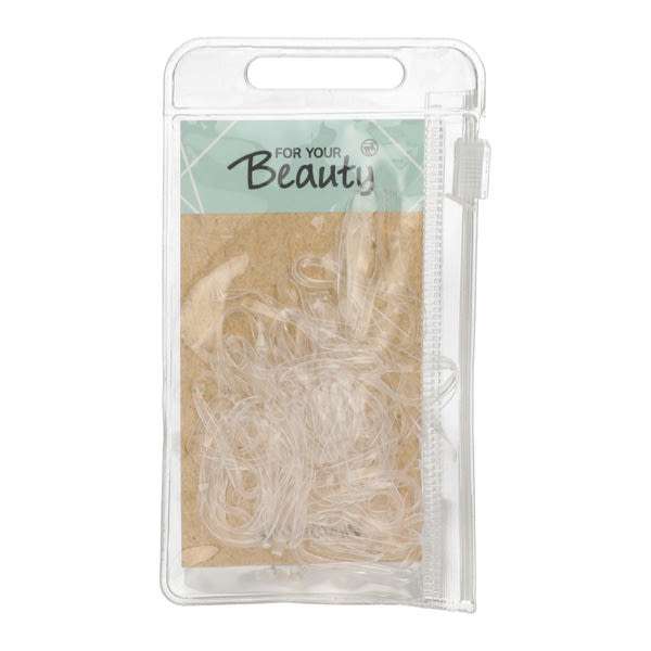 For Your Beauty szilikon hajgumi /68 átlátszó - 68 db