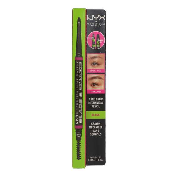 NYX Professional Makeup Blade&Shade szemöldökceruza duo /Black - 1 db