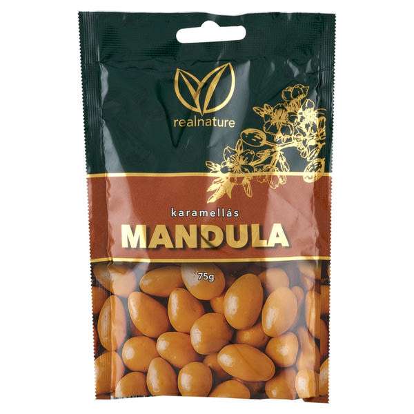 Real Nature karamellás mandula - 75 g