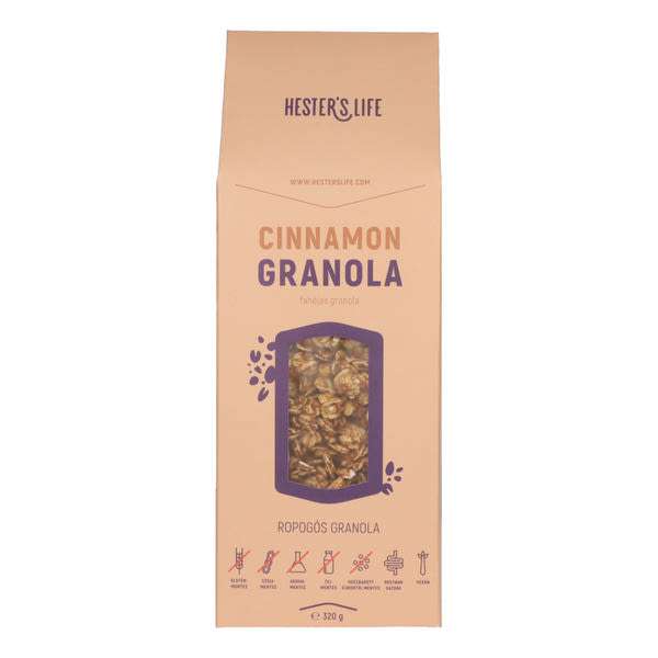 Hesters Life fahéjas granola - 320 g