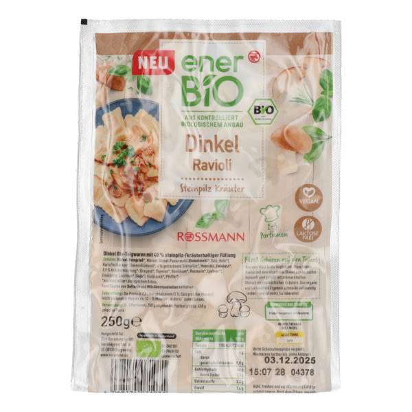 Ener-Bio tönköly vargánya ravioli - 250 g