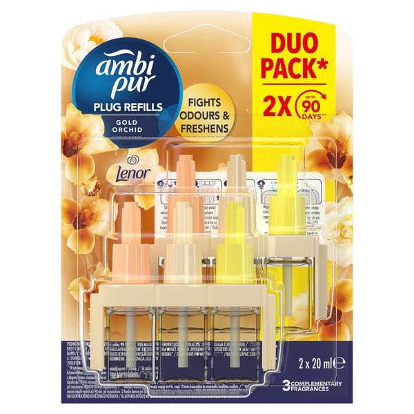 Ambi Pur 3Volution Gold Orchid elektromos légfrissítő-utántöltő (2x20) - 40 ml