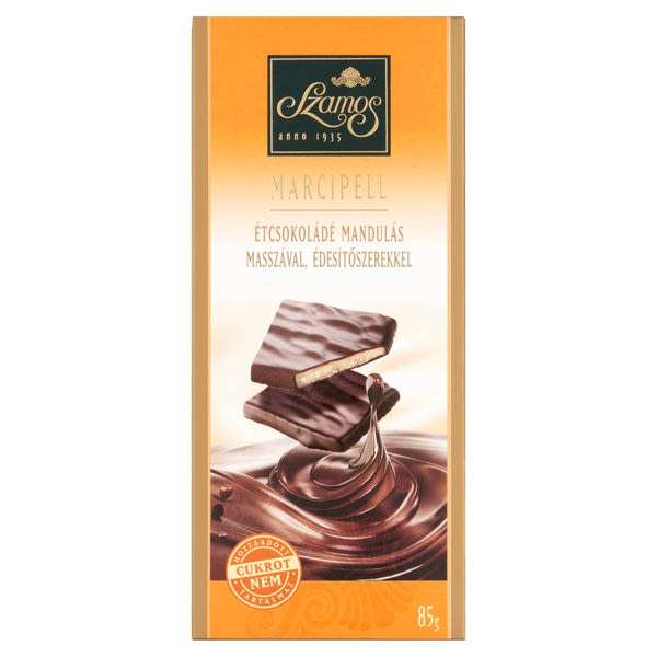 Szamos Marcipell étcsokoládé mandulás masszával, édesítőszerekkel - 85 g