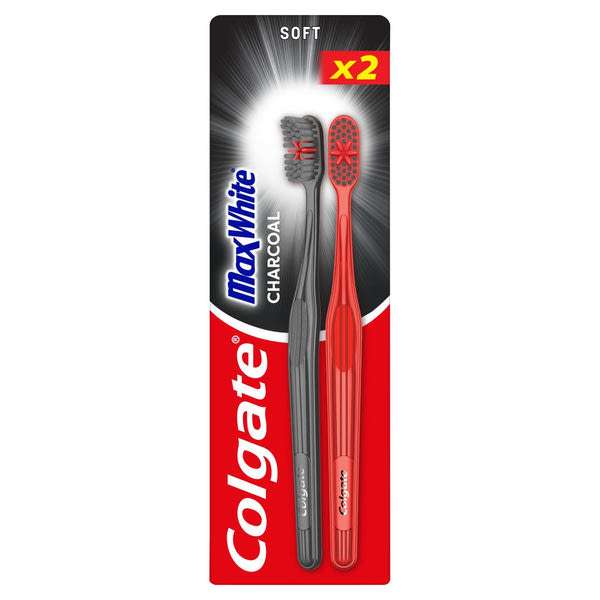 Colgate Max White Charcoal lágy fogkefe - 2 db